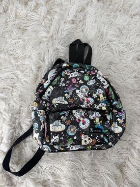 tokidoki Black Space Print Mini Backpack